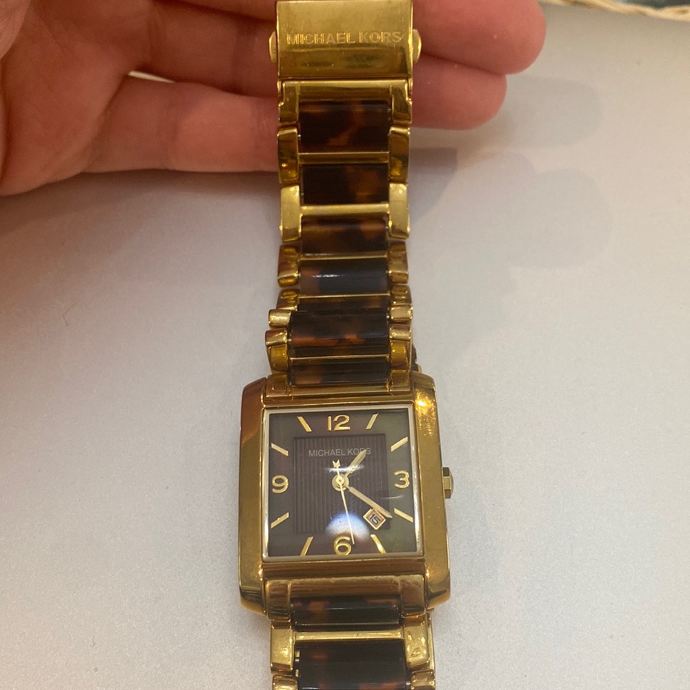 Michael Kors tortoise shell watch